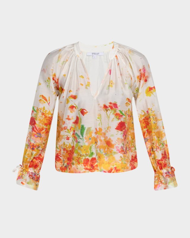Milon Organza V-Neck Blouse